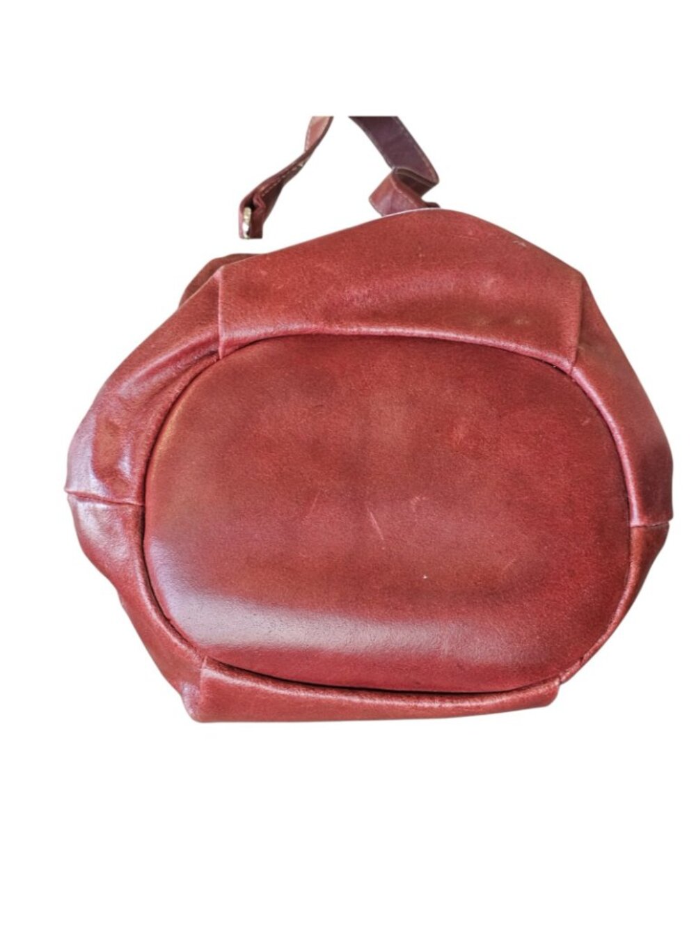 Y2K Wilsons Leather Burgundy Kisslock Top Handle Purse Handbag - Picture 5 of 14